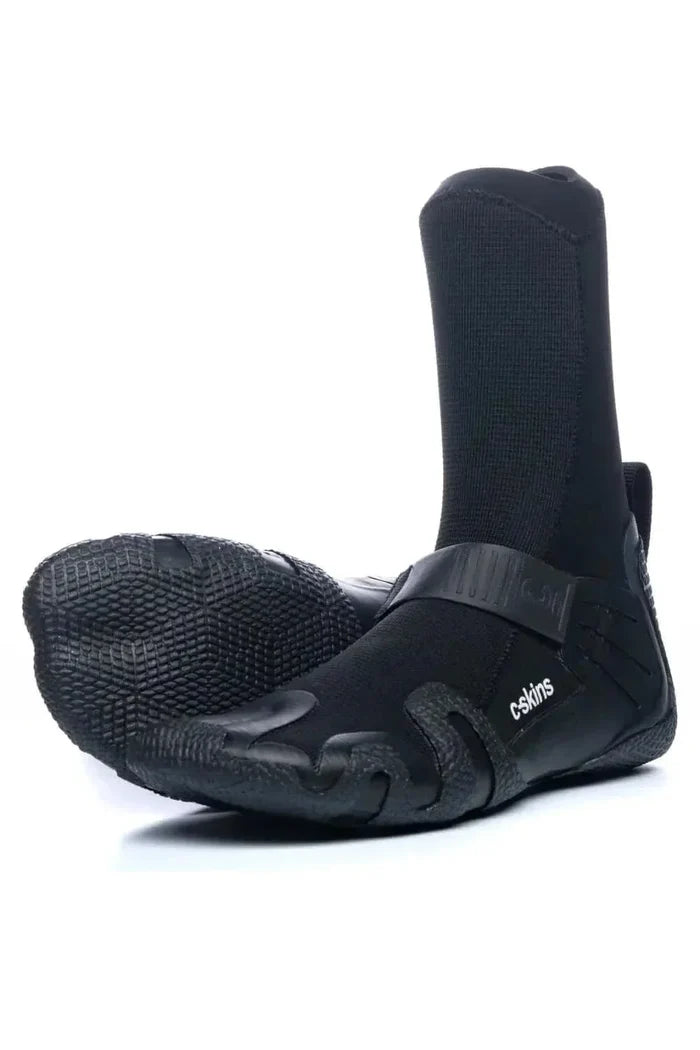 c-skis black watersports boot with textured sole and ankle strap