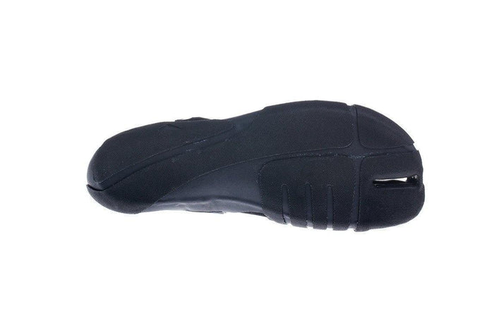C-Skins Wired Reef Shoe 2mm split toe wetsuit shoe with textured black sole, bottom view