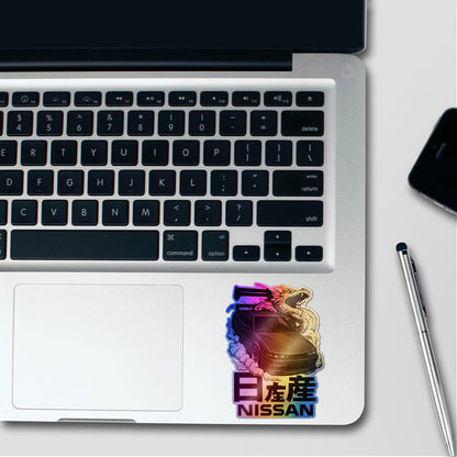 Car Silhouette Night Holographic Stickers - Holographic stickers | STICK IT UP