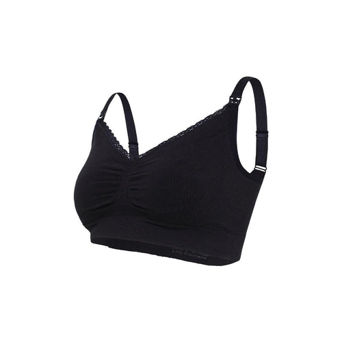 Carriwell Seamless Organic Maternity + Nursing Bra - Black