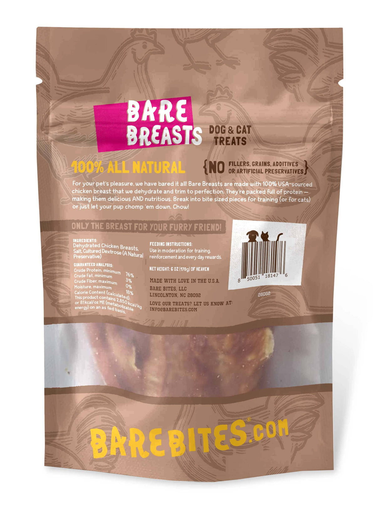 Bare Bites - 6 oz Bare Breasts Pouch