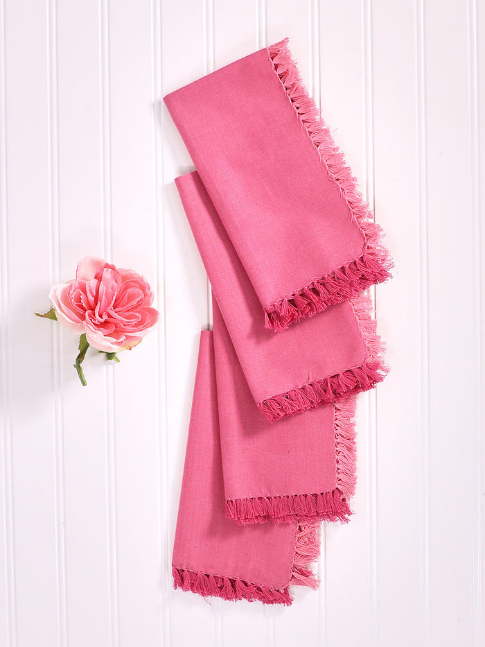 Chambray Napkin-Pink Lt/Dk