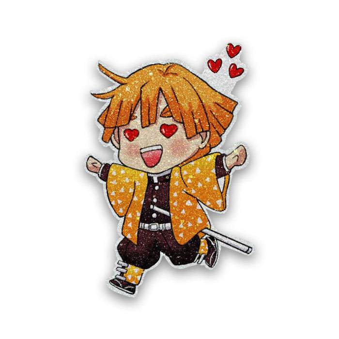 Chibi Zenitsu Glitter Sticker - Glitter Stickers | STICK IT UP