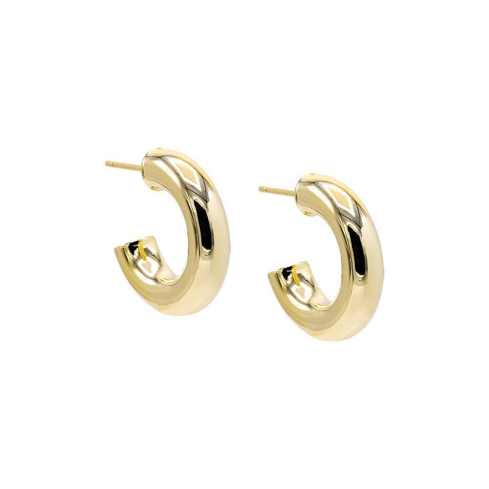 Chunky Gold Plated Hoops Earrings