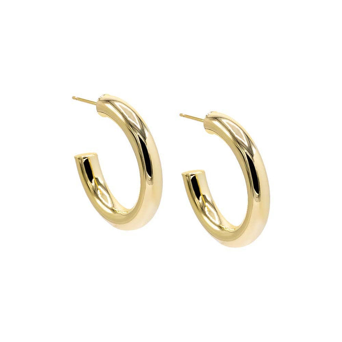 Chunky Gold Plated Hoops Earrings