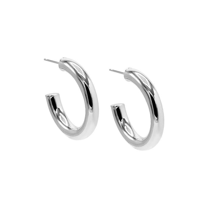Chunky Gold Plated Hoops Earrings