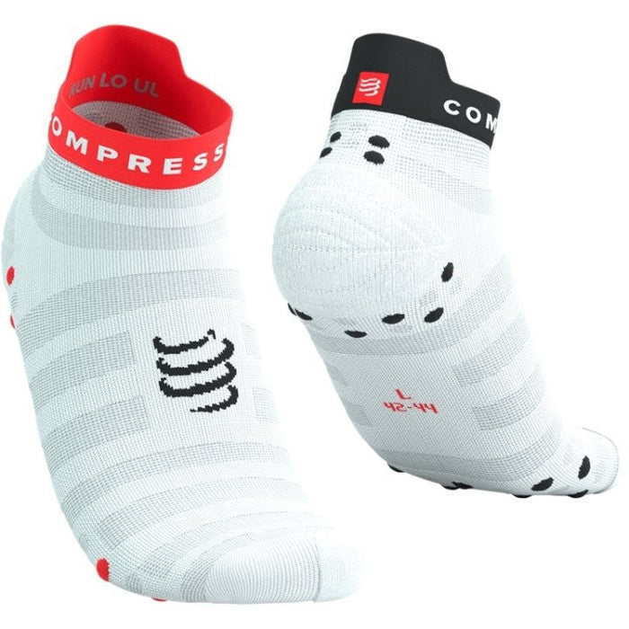 COMPRESSPORT PRO RACING SOCKS V4.0 ULTRALIGHT RUN LOW FLUO RED BLACK