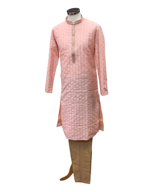 Coral / Pink  - Mens Kurta Set - UK Stock - 24h Dispatch - MOHRA VC 0223