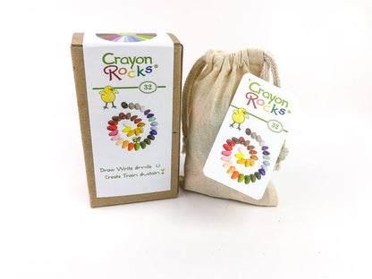 Crayon Rocks 32 Colors in a Muslin Bag