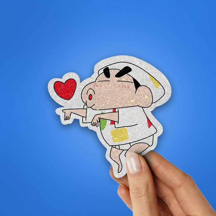 Crayon-Shin Glitter Sticker - Glitter Stickers | STICK IT UP