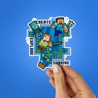 CREATE EXPLORE SURVIVE 0.1 Sticker - Stickers | STICK IT UP