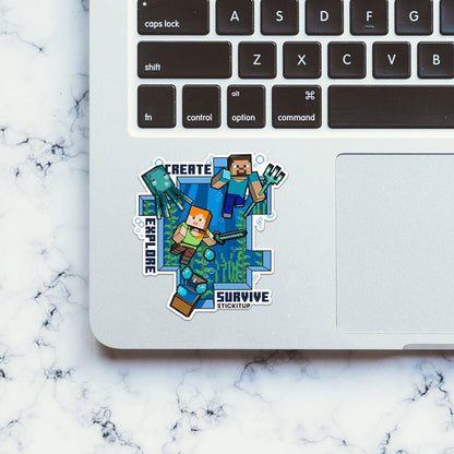 CREATE EXPLORE SURVIVE 0.1 Sticker - Stickers | STICK IT UP