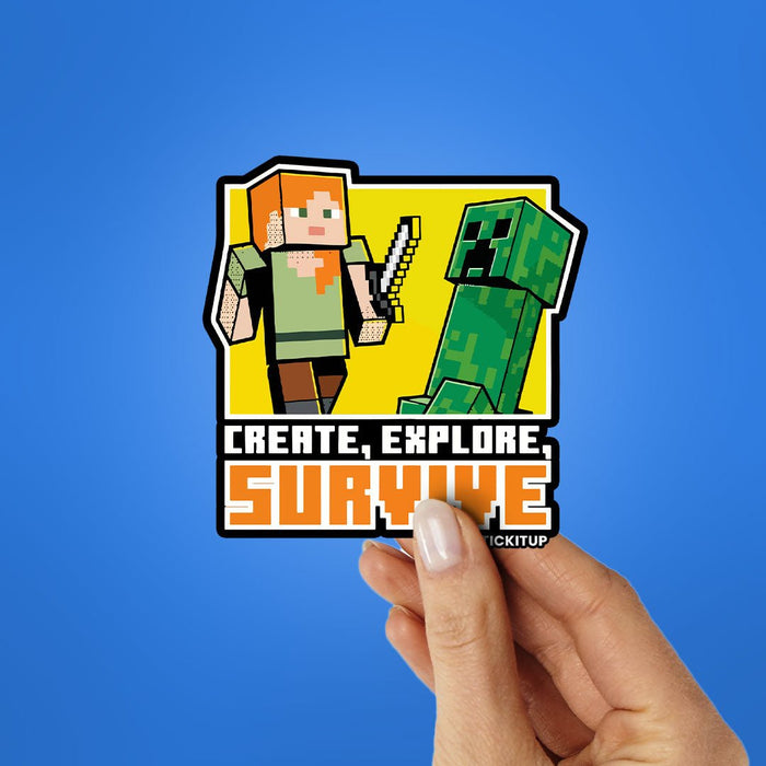 CREATE EXPLORE SURVIVE Sticker - Stickers | STICK IT UP