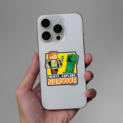 CREATE EXPLORE SURVIVE Sticker - Stickers | STICK IT UP