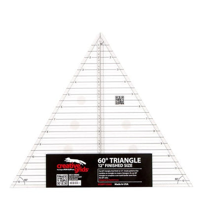 Creative Grids 12" Finished Size 60 Degree Triangle Ruler CGRT12560