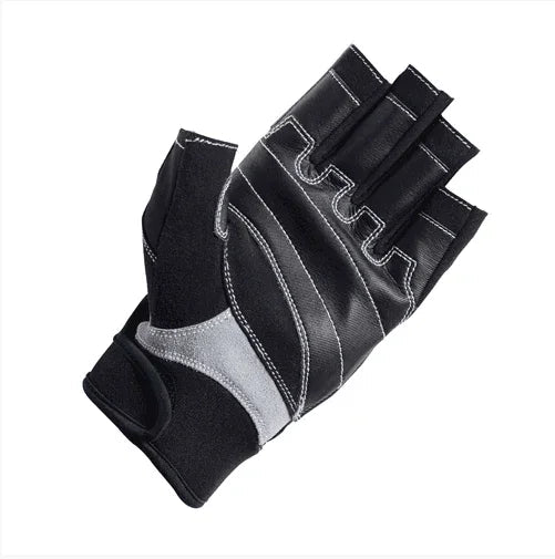 Crewsaver Short Finger Sailing Glove with black and grey durable construction