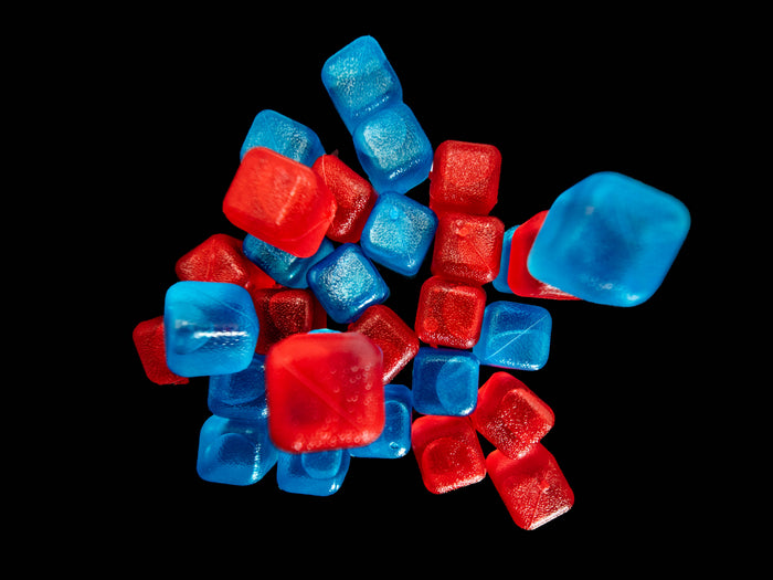 CUBED ICE-Blue-Red-10lb Bag