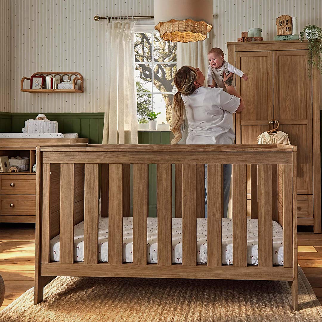 CuddleCo Burford Cot Bed - Oak