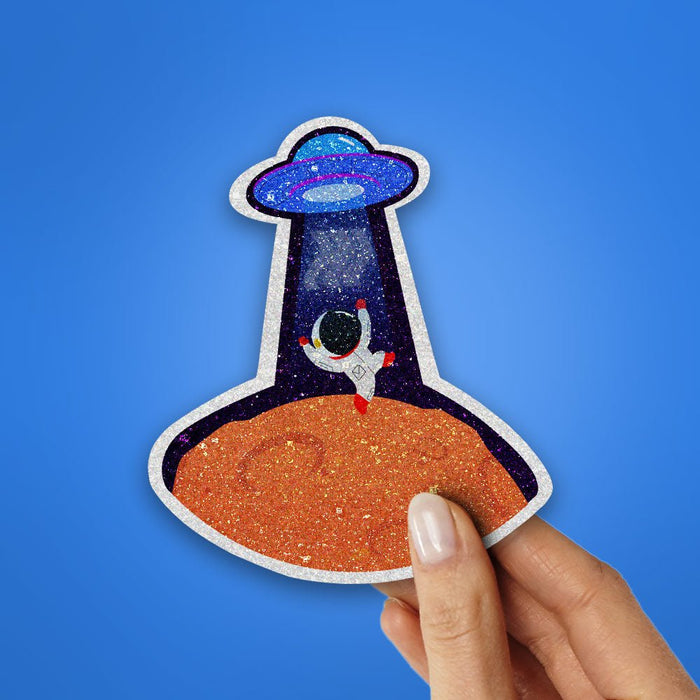 Cute Astronaut Glitter Sticker - Glitter Stickers | STICK IT UP