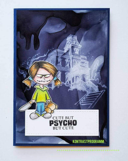Cute But Psycho Clear Stamps - Whimsy Stamps