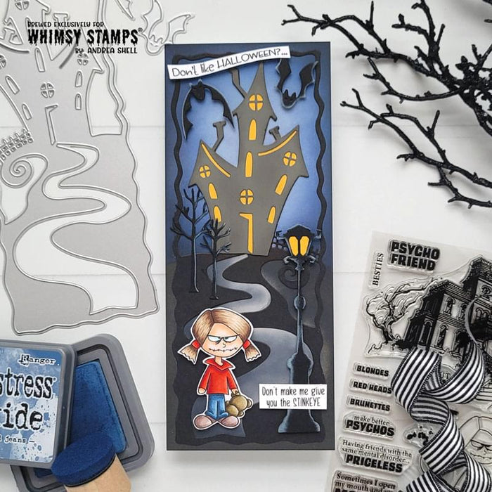 Cute But Psycho Clear Stamps - Whimsy Stamps