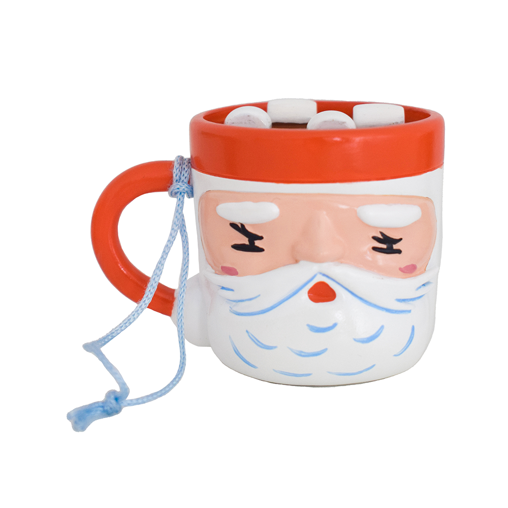 Baking Spirits Bright White Santa Mug Ornament