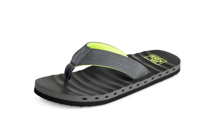 DAKINE black flip-flop with neon yellow accents, ideal for watersports and beachwear