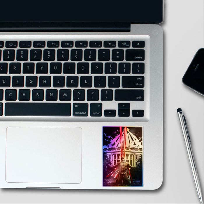 Dark Building Art Holographic Stickers - Holographic stickers | STICK IT UP