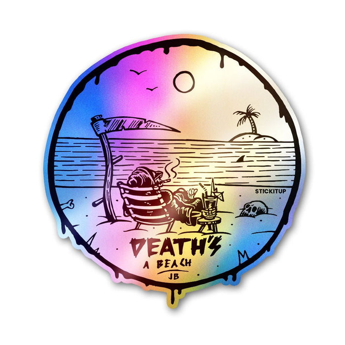 Deaths A Beach Holographic Stickers - Holographic stickers | STICK IT UP