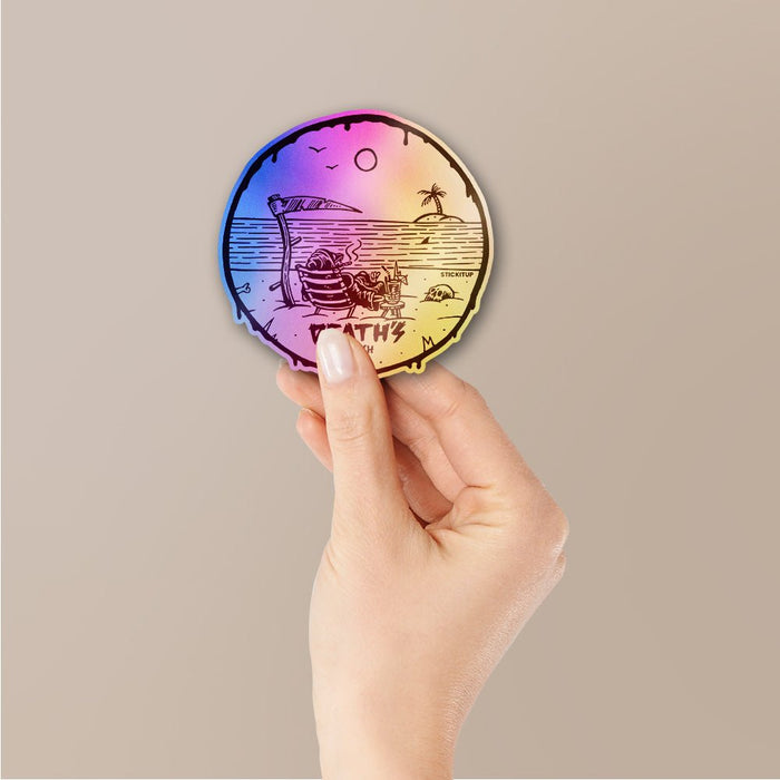 Deaths A Beach Holographic Stickers - Holographic stickers | STICK IT UP