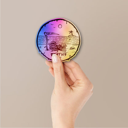 Deaths A Beach Holographic Stickers - Holographic stickers | STICK IT UP