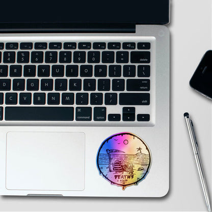 Deaths A Beach Holographic Stickers - Holographic stickers | STICK IT UP