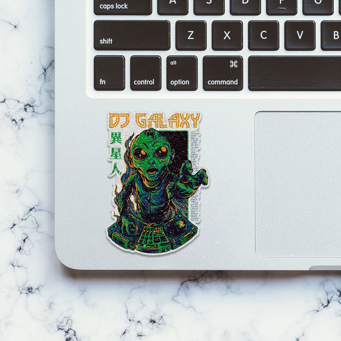 Dj Galaxy Glitter Sticker - Glitter Stickers | STICK IT UP