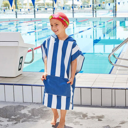Dock & Bay Kid's Beach Poncho - Whitsunday Blue
