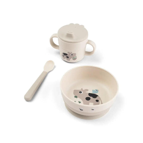 Done by Deer Foodie First Meal Suction Set - Tiny Farm Sand