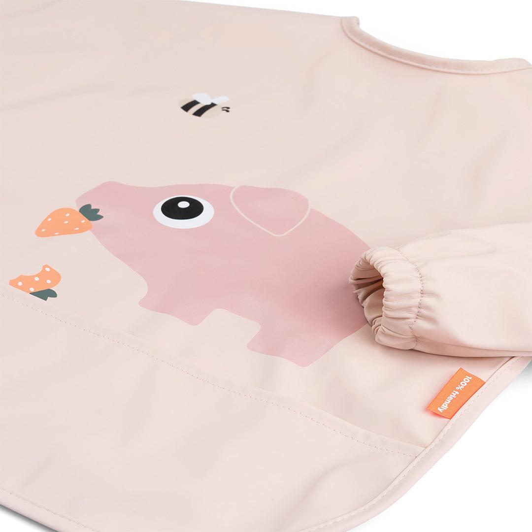 Done By Deer Sleeved Pocket Bib - Tiny Farm Powder