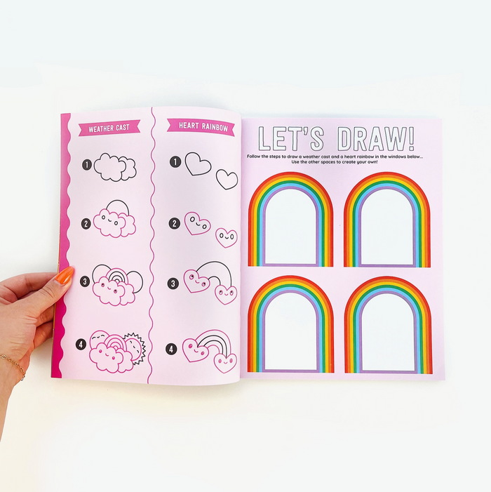 Draw-Along Rainbow Sticker Book
