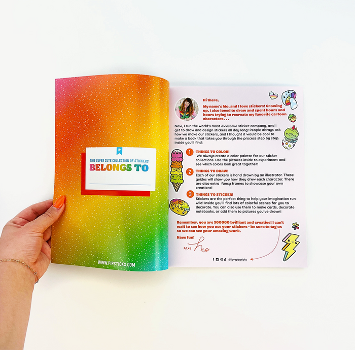 Draw-Along Rainbow Sticker Book