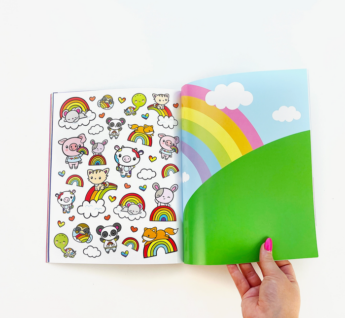 Draw-Along Rainbow Sticker Book
