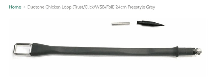 Duotone Chicken Loop Trust Click WSB Foil 16.5cm freeride grey for kitesurfing