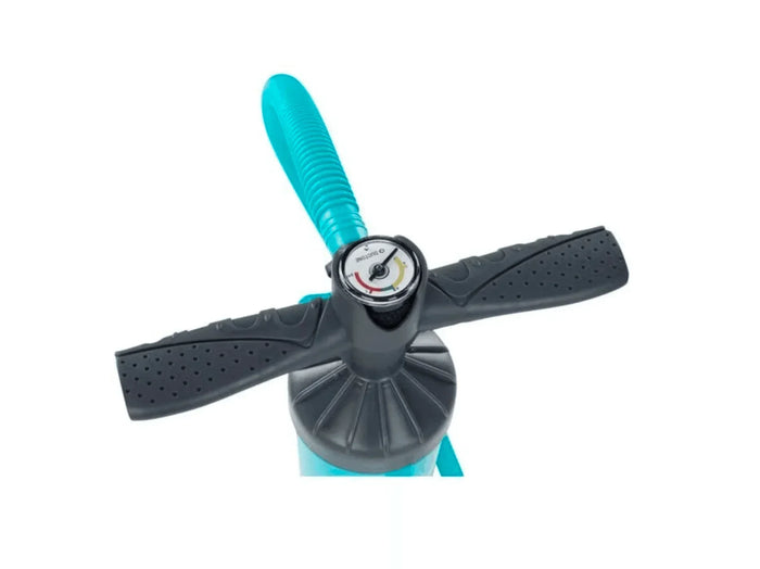 Duotone Kite Pump L or XL with pressure gauge, turquoise handle and black grips