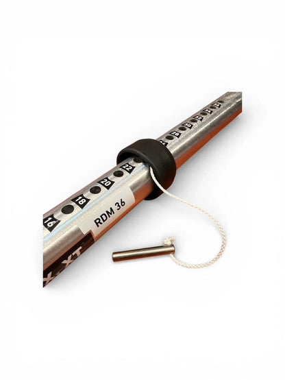 RDM 36 mast for windsurfing with measurement markings and orange accents