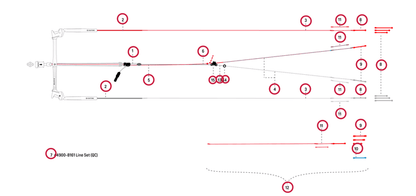 Duotone Trust Bar 2015-2022 kitesurfing line set diagram with labeled components