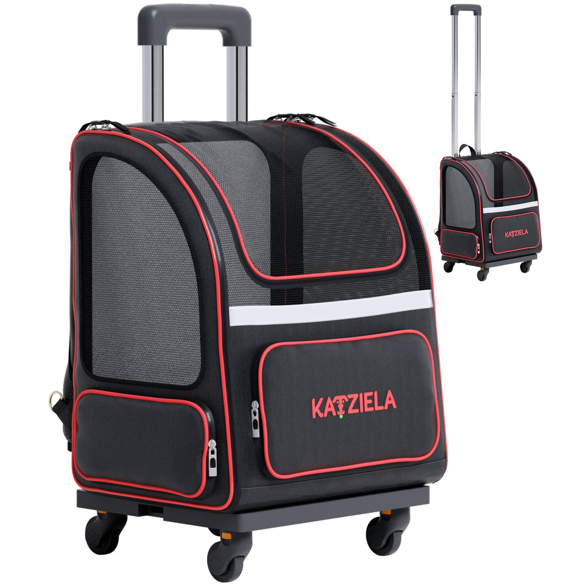 Katziela - Hybrid Adventurer Pet Backpack With Wheels - 2 Options