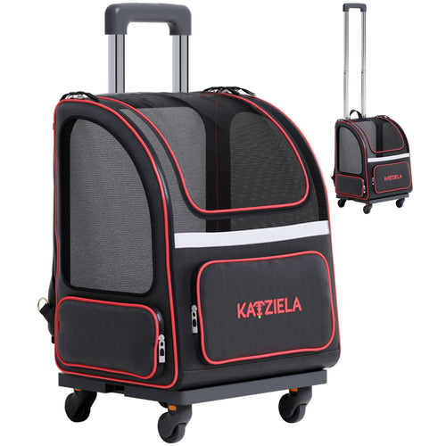 Katziela - Hybrid Adventurer Pet Backpack With Wheels - 2 Options