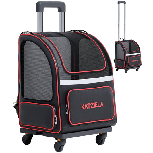 Katziela - Hybrid Adventurer Pet Backpack With Wheels - 2 Options