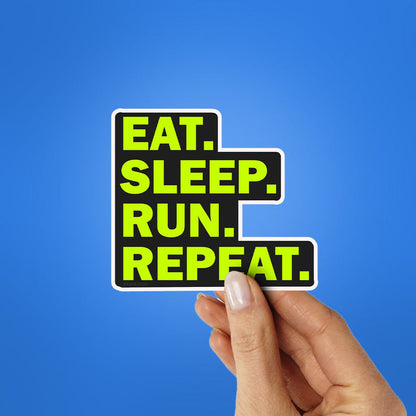 Eat Sleep Run Repeat Sticker - Stickers | STICK IT UP