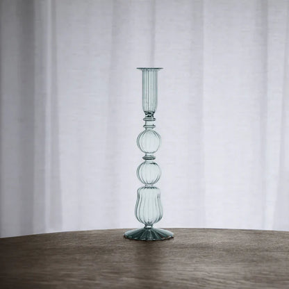 Emma 10.5” Candlestick Holder Green