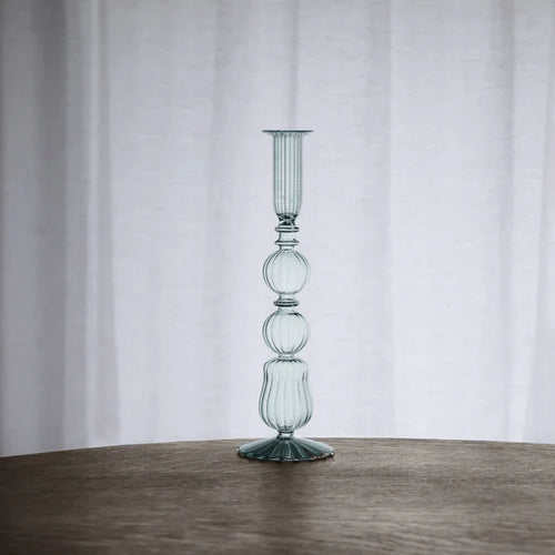 Emma 10.5” Candlestick Holder Green