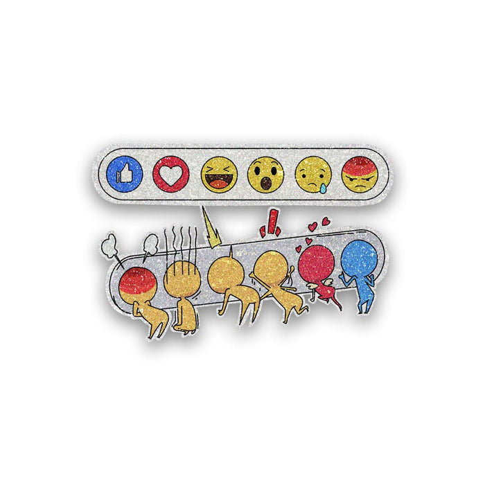Emojis Sticker Glitter Sticker - Glitter Stickers | STICK IT UP